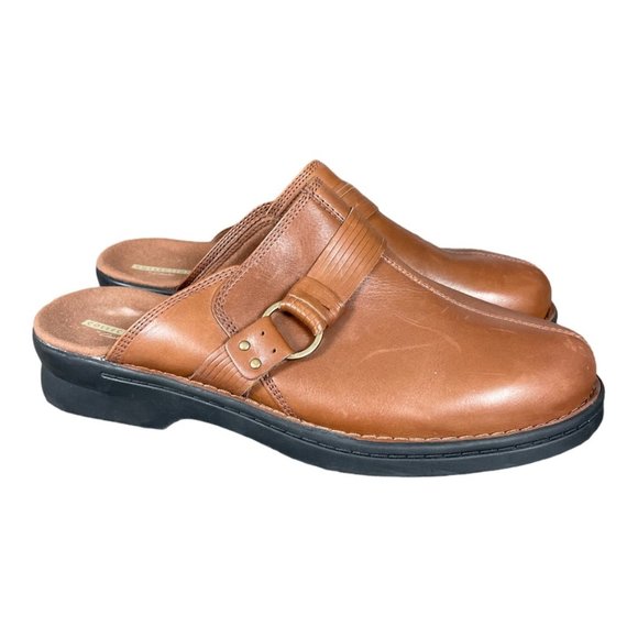 Clarks Shoes - Clarks Patty Lorene Leather Slip On Clogs